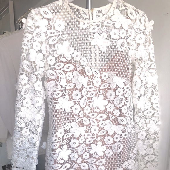 Selp-Portrait 3D Guipure mini dress US 6 - Picture 4 of 14